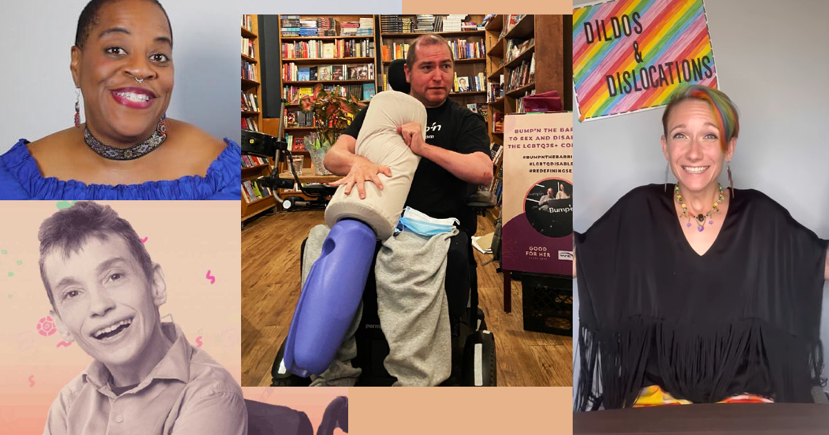 Disabled sex educators Robin Beattie-Wilson, Eva Sweeney, Andrew Gurza, Ryann Mason.